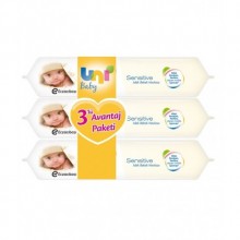 UNİ BABY SENSİTİVE ISLAK HAVLU 3'LÜ