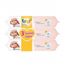 UNİ BABY CREAM ISLAK HAVLU 3'LÜ