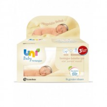 UNİ BABY YENİDOĞAN ISLAK PAMUK MENDİL 3'LÜ